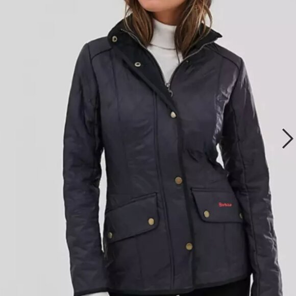 Barbour Cavalry Polarquilt Fleece Lined Jacket in Navy MSRP $330